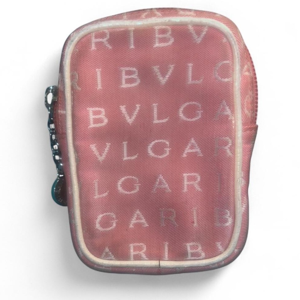 Bulgari Pink Logo Cosmetic Pouch - Picture 3 of 9